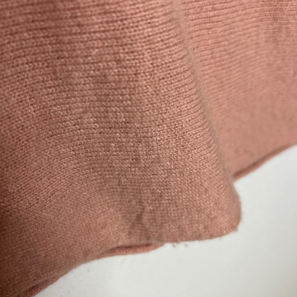 Ann Taylor 100% Cashmere Poncho Sweater Rose Pink‎ M/L Oversized Knit Lagenlook - Picture 10 of 15